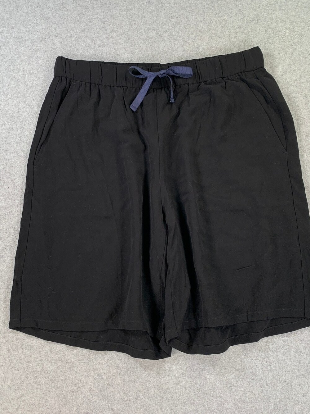 Eileen Fisher Shorts Drawstring Elastic Waist Black Women's Size Small